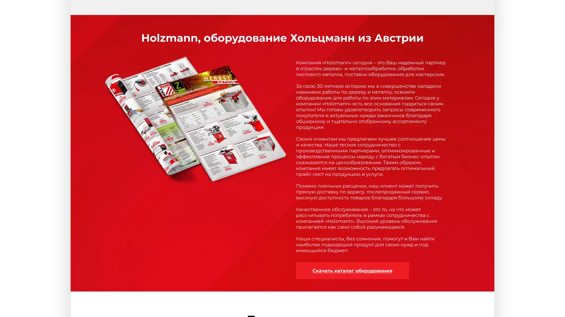 Создание сайта компании «HOLZMANN Maschinen GmbH» в Советске